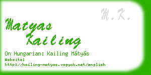 matyas kailing business card